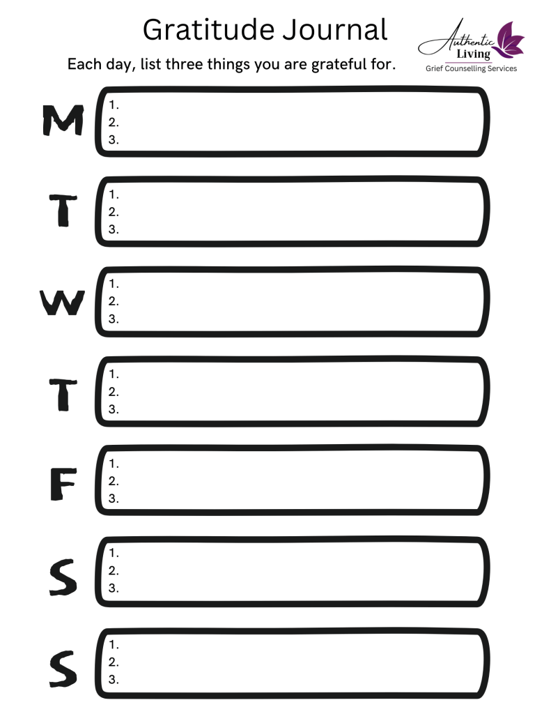 Gratitude Journal Worksheet Prompts, Authentic Living London